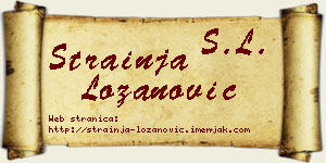 Strainja Lozanović vizit kartica